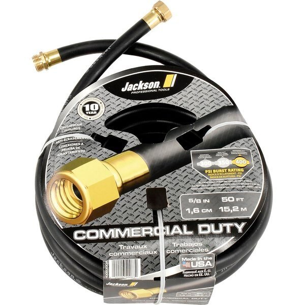 5/8 X 50' Rubber Commercial Garden Hose, Jackson Professional Tools, Mfr#: 4008300A